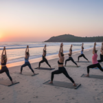Yoga at sea beach